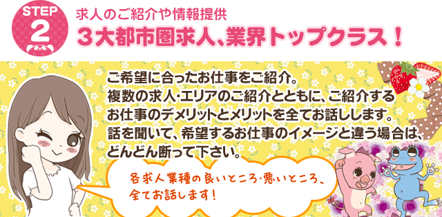 STEP02：3大都市圏求人、業界トップクラス！